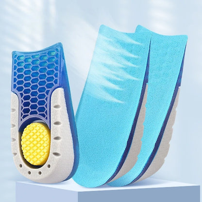 Premium TPE Gel Heightened Insole Half Shoe Pads for Men Women Comfortable Silicone Gel Invisible Heel Lift 1-3cm Soles Support