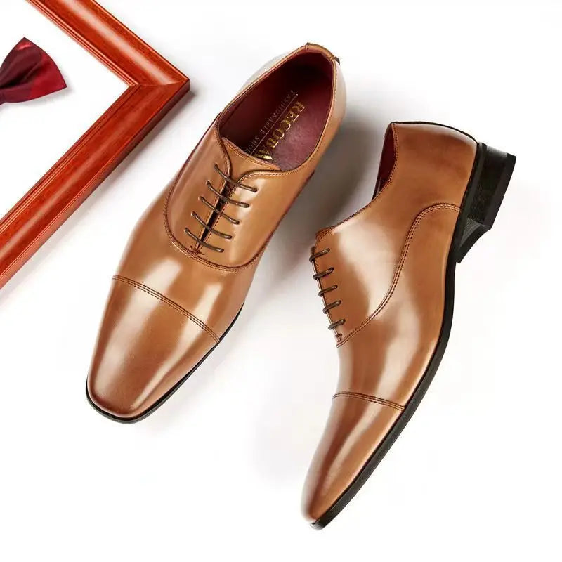 Fashion Business Dress Men Shoes 2025 New Classic Leather Men's Formal Shoes Comfortable Slip On Dress Shoes Men Oxfords Size 46