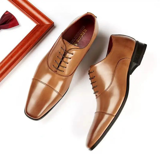 Fashion Business Dress Men Shoes 2025 New Classic Leather Men's Formal Shoes Comfortable Slip On Dress Shoes Men Oxfords Size 46