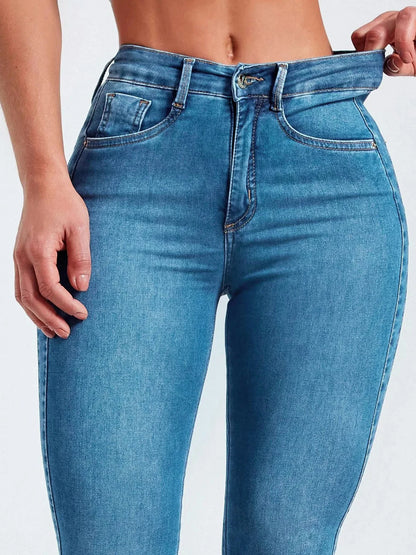 2025 new women's sexy hip lifting tight jeans, high stretch casual comfortable jeans, summer clothing