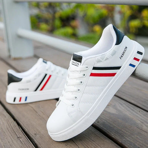 Casual Sneakers New Fashion Lace-up White Shoes Student Comfort Sports Plus Size Vulcanized Shoes