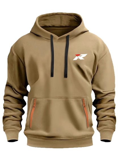 Fashion Unisex Hoodie with Logo Print, Oversized Drawstring Hooded Pullover S-XXXL, Kangaroo Pocket Casual Sweatshirt