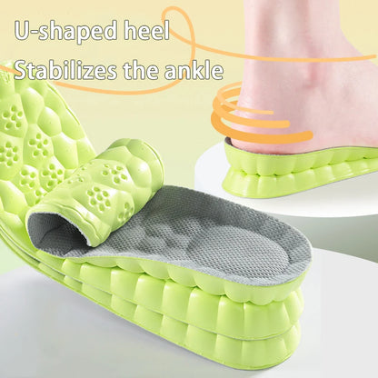 1Pair height increase insoles Breathable Anti-Odor Insole Shock Absorbing Shoe Sole Soft comfortable Sports Insole