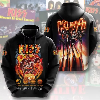 Rock Kiss Band 3d Print Hoodie Men Women Fashion Hoodies Sweatshirt Album Coats Women Sweats Men Hoodies Rock Clothes Tracksuit