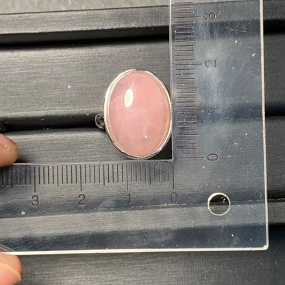 MM Natural Rose Quartz Ring Adjustable Female Ring Jewelry for Women Gift Wholesale High Quality Vintage Fine