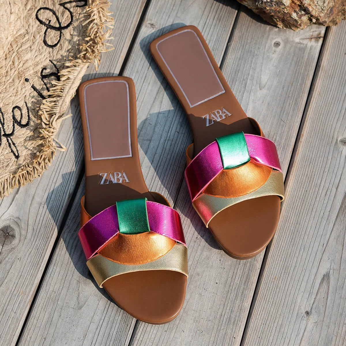 Luxury Designer Women Sandals  New Woven with Comfortable Women's Sandals Casual Bottom Summer Flat Woman Slippers