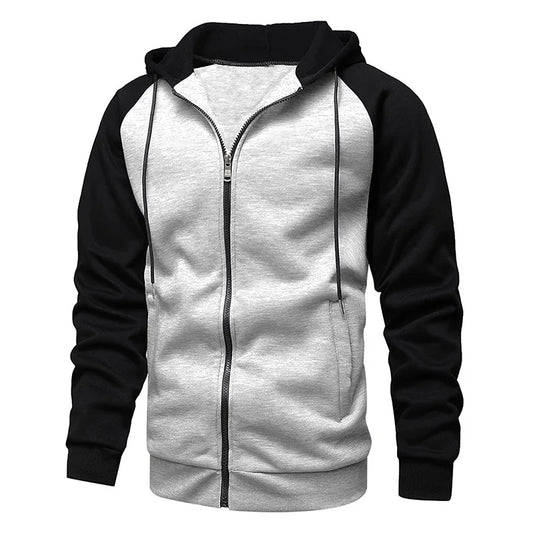 Zipper Hoodies Autumn Winter Men's New Long Sleeve Hooded Sweatshirt Fashion Casual Male Outfit Sportwear Loose Fit Clothes