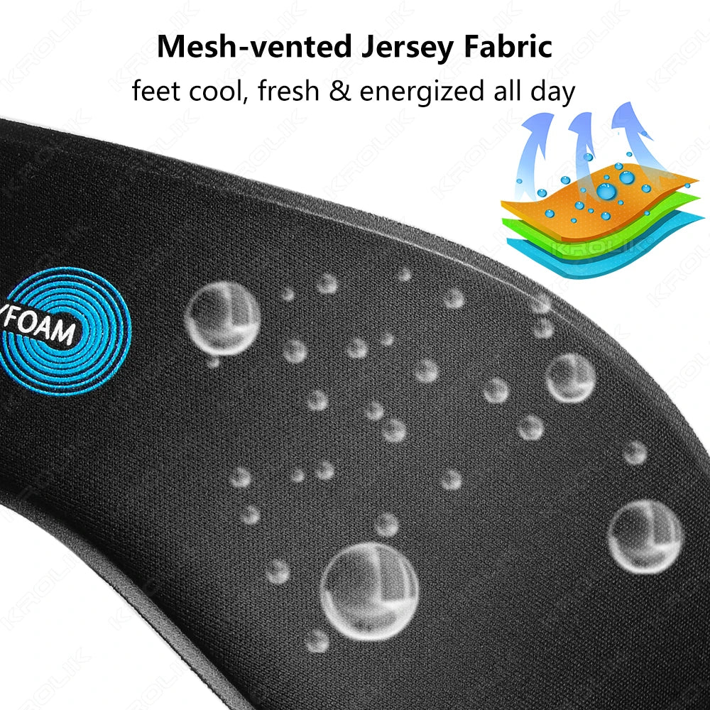Sport Running Soft Insoles For Feet Memory Foam Orthopedic Pad Shock Absorption Deodorization Insert Plantar Fasciitis Sole 31cm