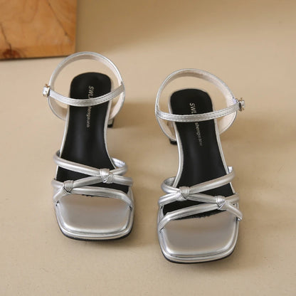 Women's Sandals Summer New Style Buckle Fashion Open Toe Sandals High Heels Comfortable Casual Beach Party Women's Shoes