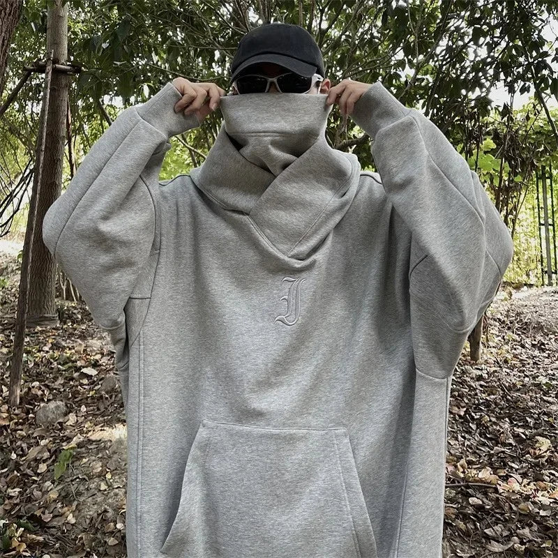 Men's Hoodie Sweatshirt Winter Thickened Fleece American Style High Street Outerwear Casual Comfortable Loose Fit Streetwear