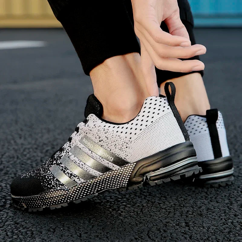 Sneakers Fashion Breathable Mesh Comfortable Black Sports Shoes