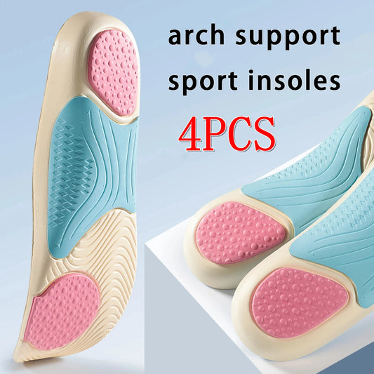 1Pair/2Pair Men's and Women's Sports Insoles Flat Foot Arch Support Orthotic Insoles Shock Absorbing Sole Comfortable Shoe Pads