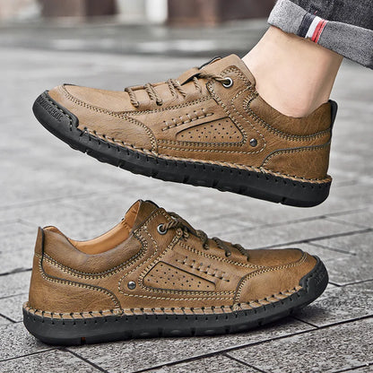 Official Website Hot Selling Men's Leather Casual Shoes Wear-resistant Soles Oxford Shoes Fashionable Men's Workwear Shoes