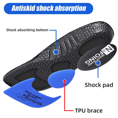 1 Pair Sports Insoles Elastic Running Insole For Shoes Arch Support Insole Absorption Deodorant Breathable Insoles
