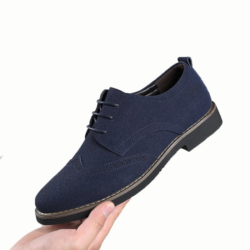 Men's Large Size Elegant Brogue Casual Oxfords Comfortable Breathable Work Shoes