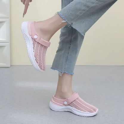 On Beach Sandals Hollow Breathable Slides Low Heel Soft Woman Slippers Clappers Slip-resistant Shoes for Women Original H Sandal