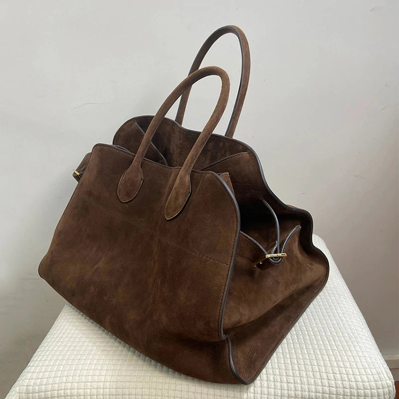 Tote Bag Women's New Autumn and Winter High-end Niche Design Large-capacity Shoulder Bag Retro Commuter Handbag