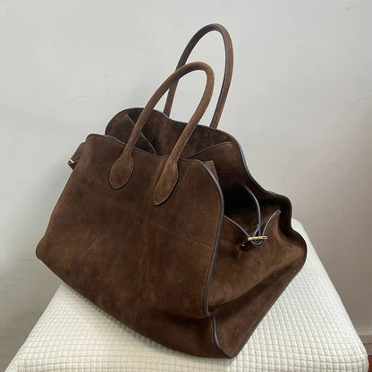 Tote Bag Women's New Autumn and Winter High-end Niche Design Large-capacity Shoulder Bag Retro Commuter Handbag