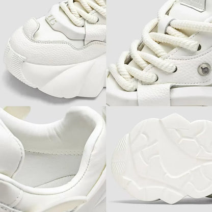Men Chunky Sneakers Platform Shoes Outdoor Comfortable Sports Shoes for Men Lace Up Tennis Shoe New Height Increasing Male Shoes