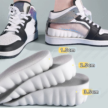 EVA Memory Foam Insoles Height Increase for Man Woman Shoes Heel Lift Inserts for Sneakers Comfort Sole With Arch Support Insole