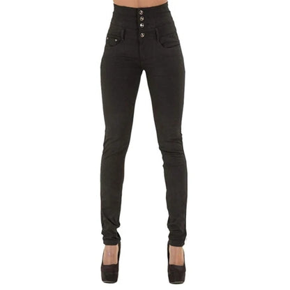 Women Black Jeans Push Up Pencil Denim Pants Ladies Vintage High Waist  Casual Stretch Skinny Mom Jean Slim Femme