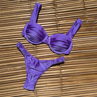 Sexy Brazilian Bikini Set Low Waist Solid Printed Women Swimwear Push Up Bikinis Swimsuit Female