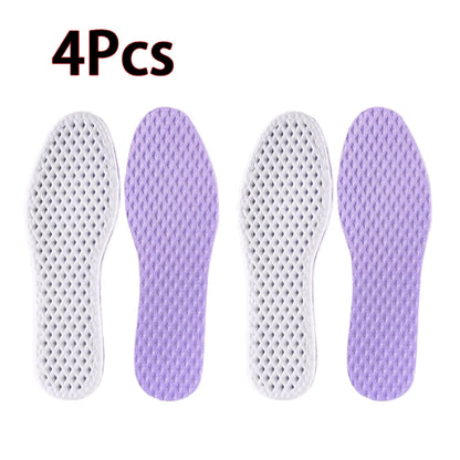 Summer cool insole Running sports shock-absorbing insoles PU soft elastic sole Men and women breathable anti-odor insoles