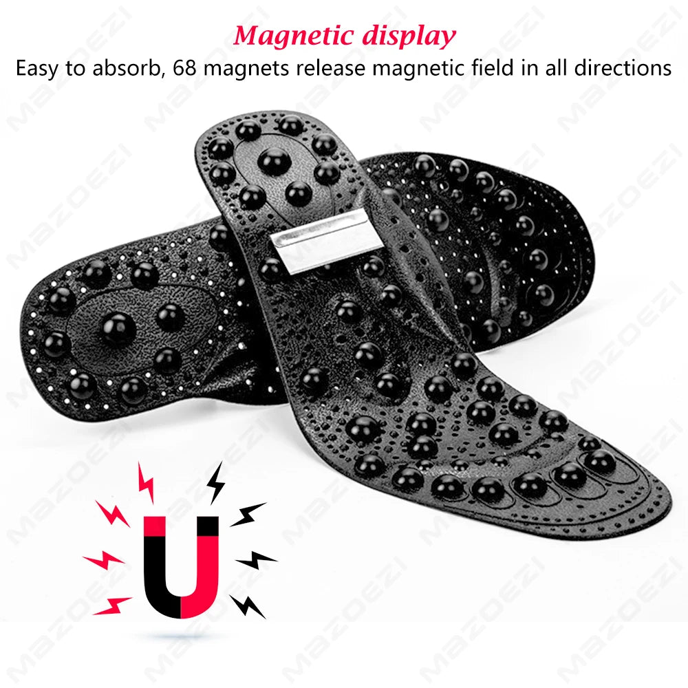 68 Magnets Therapy Massage Insoles For Shoes Foot Acupressure Enhanced Magnetic Insole Point Therapy Feet Body Detox Insert Pads