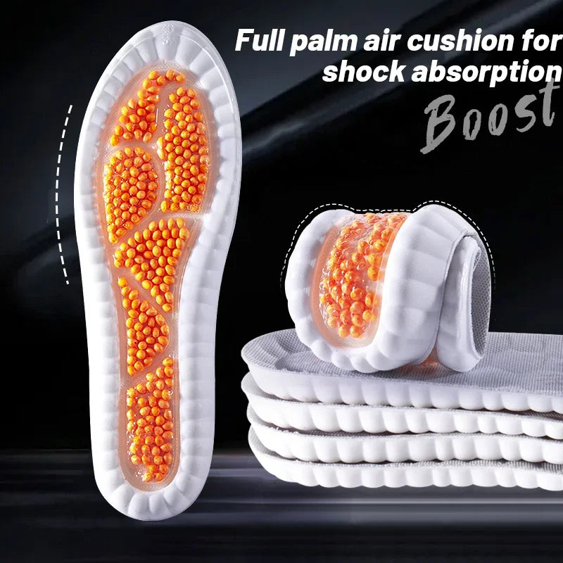 Air cushion TPU Upgraded Sports Shock Absorption Insoles High Elastic Running Sneaker Pads Rebound Deodorant Comfortable Feet C