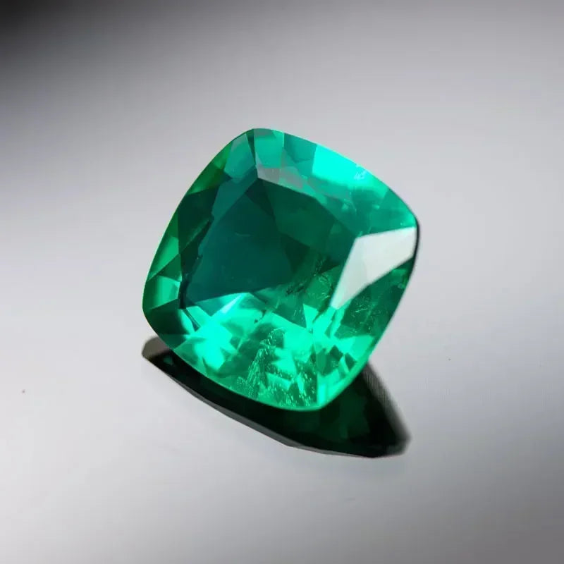 Emerald Square Cushion Shape  Green ColorLab Grown Gemstone for Diy Jewelry Rings Pendants Making Material