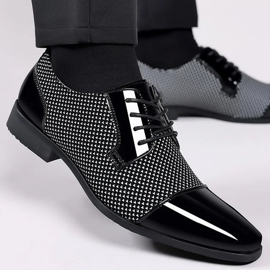 Oxford Shoes for Men 2025 Men Black Dress Shoes Patent Leather Formal Office Shoes Men Zapatillas De Hombre Chaussure De Homme