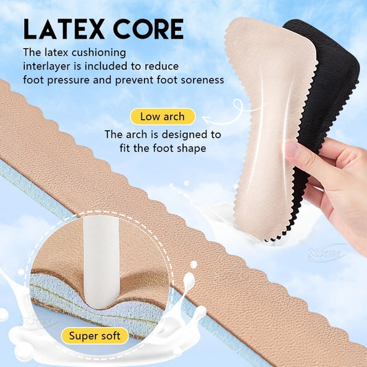 【Xxin】1pair/2pair Sandal Insoles Women absorbent High Heels Insoles  Women Insole Non-slip Latex Insoles For Shoes size35-40