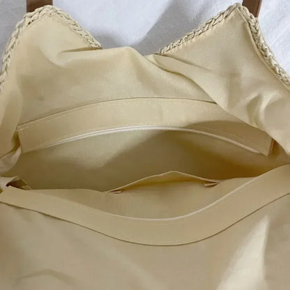 Summer Straw Bags for Women Straw Shoulder Bags Rattan Woven Top Handle Bag Hollow Raffia Crochet Beach Bag Casual Handbags 2024