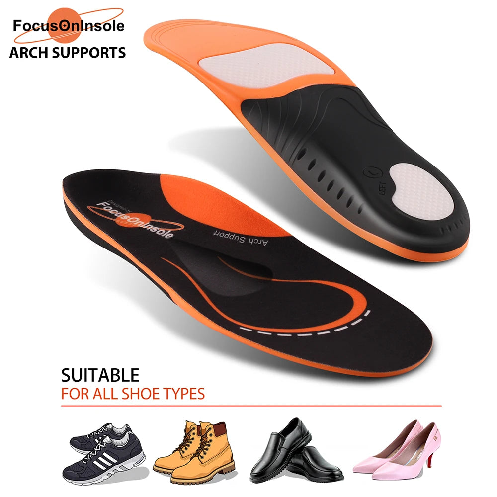 Orthopedic Insoles for Men Women Comfort Sneaker Flat Feet High Arch Support Shock Absorption BreathableCorrection Pads