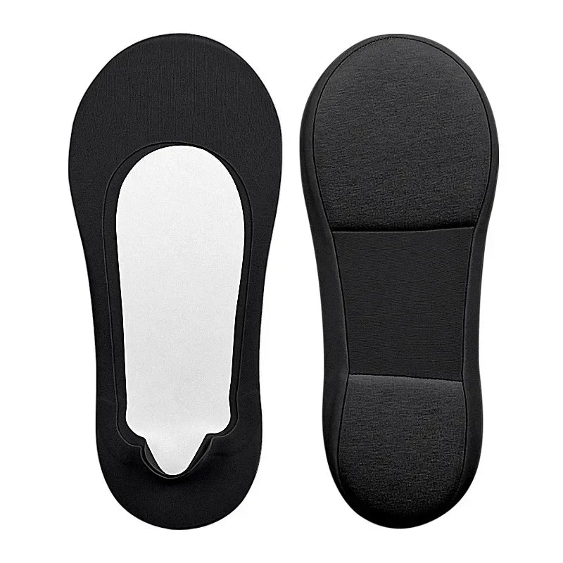 1/2/4 Pairs Women Boat Sock Plantar Fasciitis Shoes Insoles Socks Feet Shock Absorbing Shoe Sole Invisible Non slip Shoe pads