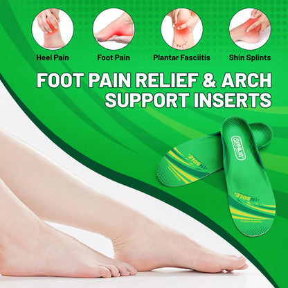 【Pain Relief Essential】Durable Arch Support Insole - Long-Lasting Relief for Plantar Fasciitis, Heel Pain & Shin Splints