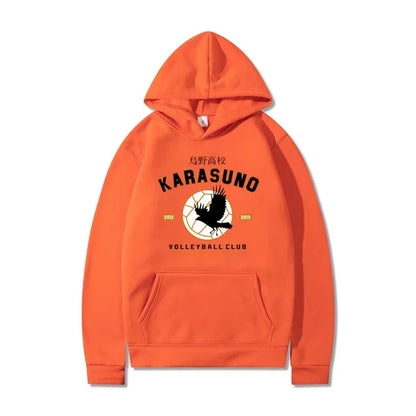 Men's Hoodies Cartoon Haikyuu Funny Japanese Anime Streetwear Harajuku Karasuno Fly High Graphic Sweatshirts Men Women Hoodies