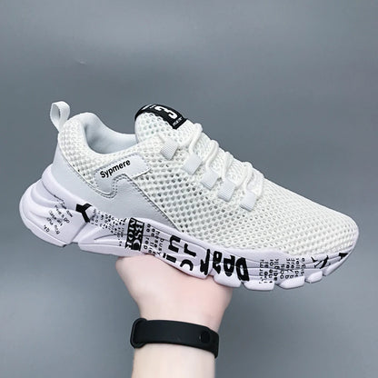 YRZL Gym Running Shoes for Men Breathable Mesh Sneakers Comfortable Slip Resistant Walking Shoes Casual Sport Athletic Footwear