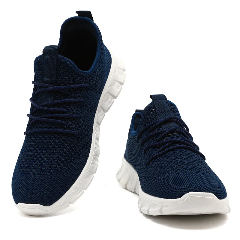 Men's Breathable Vulcanize Shoes Lightweight Running Walking Shoe Lace-up Anti-slip Casual Sneakers Zapatillas de Hombre Size 36