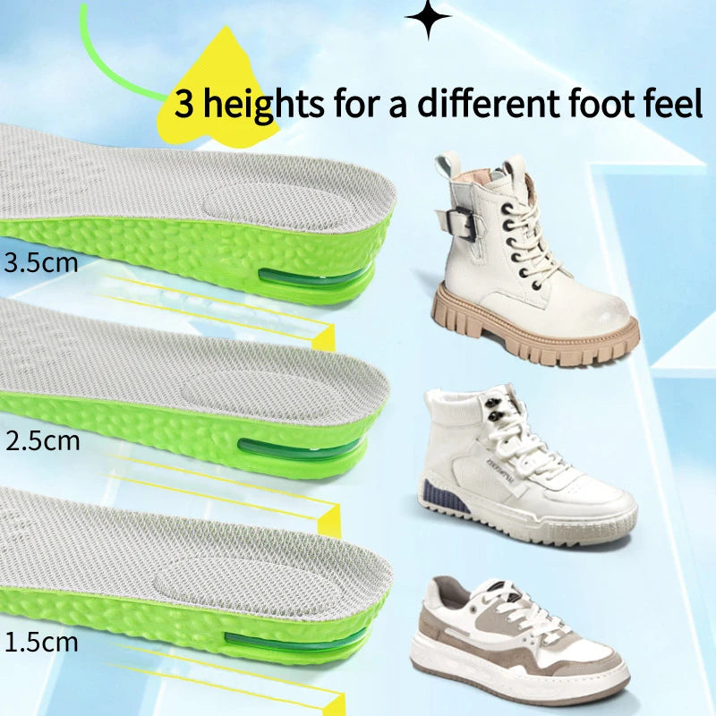 Height Increase Massage Insoles Insole Shock Absorbing