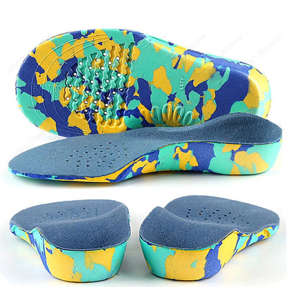 KOTLIKOFF Kids Orthopedic Sport Insoles Deodorization Breathable Sweat Shock Absorbant Flatfoot Childrens Shoe Cushion Insert