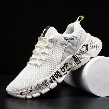 YRZL Gym Running Shoes for Men Breathable Mesh Sneakers Comfortable Slip Resistant Walking Shoes Casual Sport Athletic Footwear
