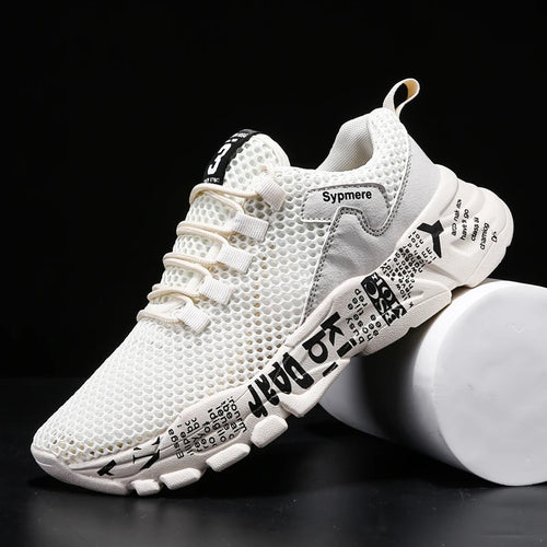 YRZL Gym Running Shoes for Men Breathable Mesh Sneakers Comfortable Slip Resistant Walking Shoes Casual Sport Athletic Footwear