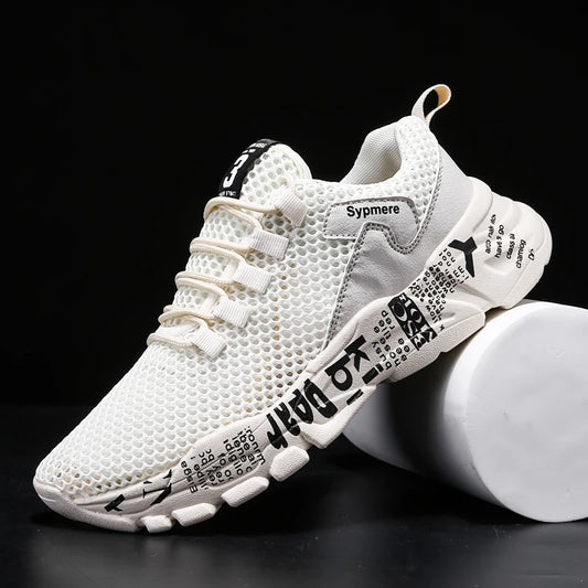 YRZL Gym Running Shoes for Men Breathable Mesh Sneakers Comfortable Slip Resistant Walking Shoes Casual Sport Athletic Footwear