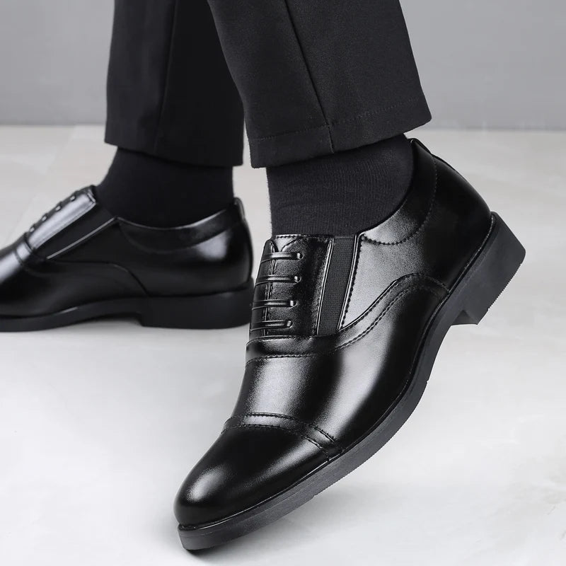 High Quality Formal Business Men Dress Shoes Breathable Leather Men Casual Shoes Italian Luxury Brand Non-slip Men Driving Shoes