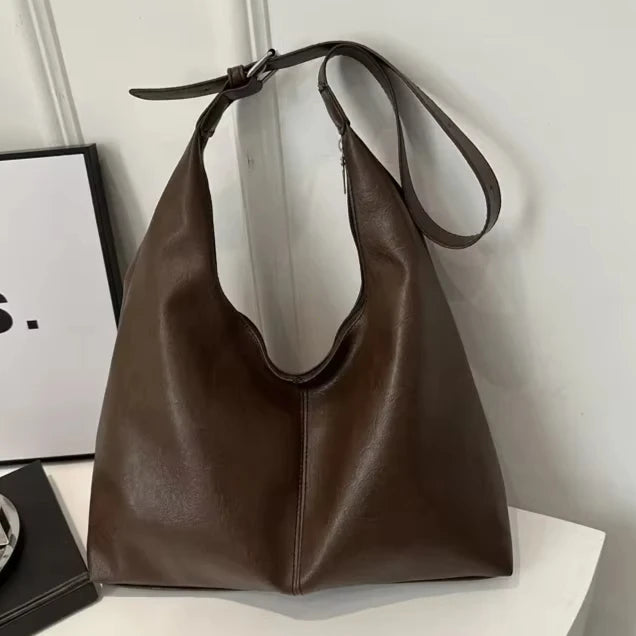 Fashion Leather Tote Bag for Women 2025 Trend Female Simple Large High Capacity Shoulder Bag Women Handbags Messenger Bags