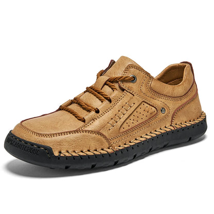 Official Website Hot Selling Men's Leather Casual Shoes Wear-resistant Soles Oxford Shoes Fashionable Men's Workwear Shoes