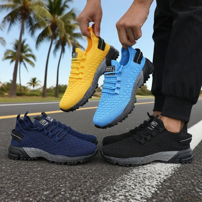Running Shoes for Men Breathable Outdoor Lightweight Sneakers Man Designer Mesh Sneaker Lace-Up Male Athletic Training Footwear