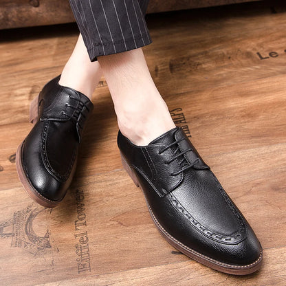 High Quality Formal Shoes Male Classic Business British Wedding Social Leather Shoes Male Brogue Men’s Dress Leather Man Loafers