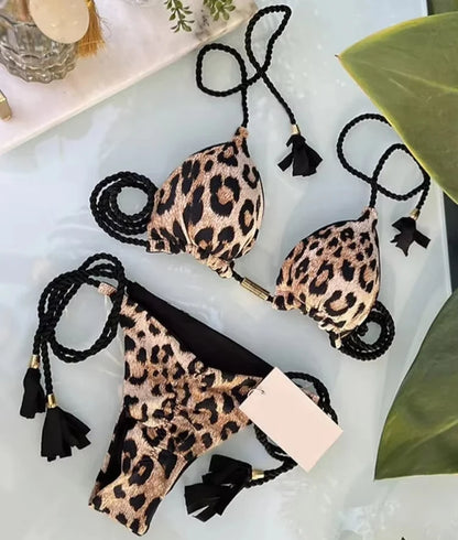 Sexy Swimsuit Women Triangle Bikinis Set Thong Bandage Swimsuits Solid Color bathing suit  Two Piece String Swimear Beach Wear